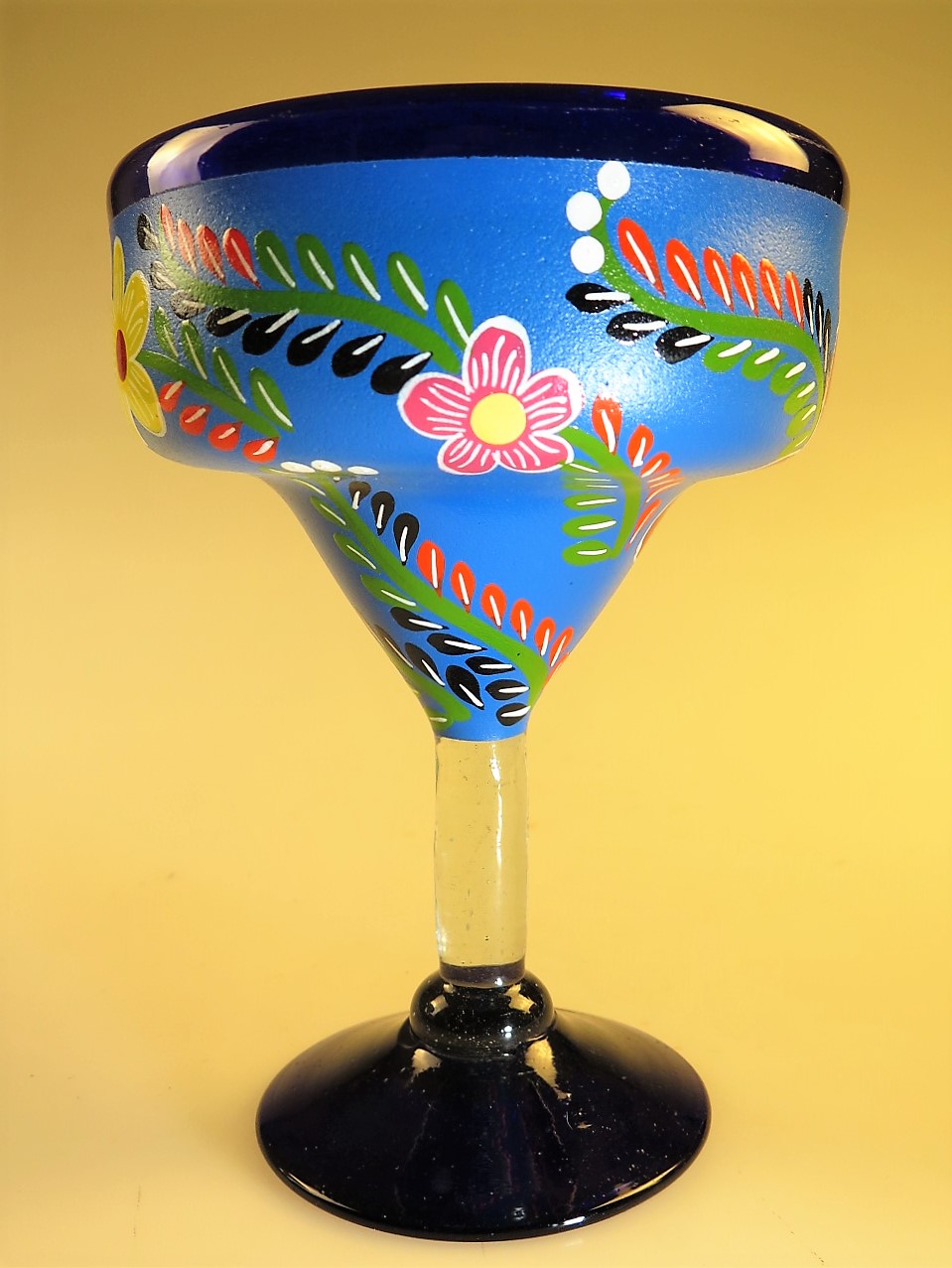Mexican Margarita Glass 15oz Hand Painted Pop Designs Made