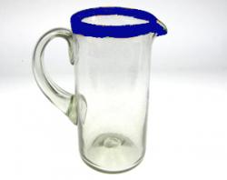margarita juice pitcher blue rim made in Mexico